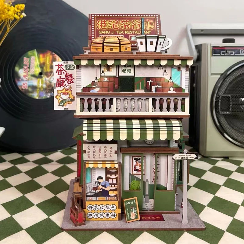 Book Nook Japon Kit Miniature Bois Lumière