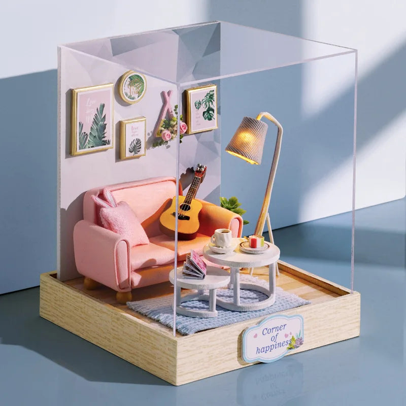 Book Nook Japon DIY Miniature Lumineux
