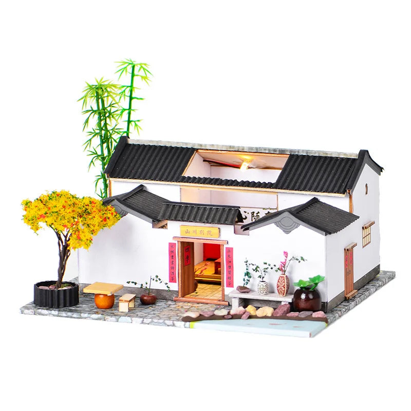 Book Nook Japon Rue Miniature DIY Kit