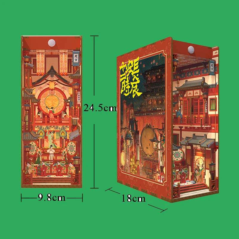 Book Nook Japon Kit Miniature Bois Lumière