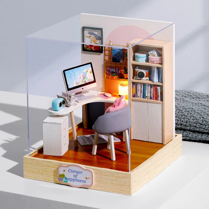 Book Nook Japon DIY Miniature Lumineux