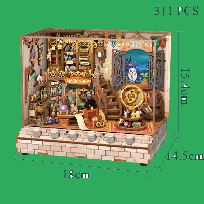 Book Nook Japon DIY Miniature Bois