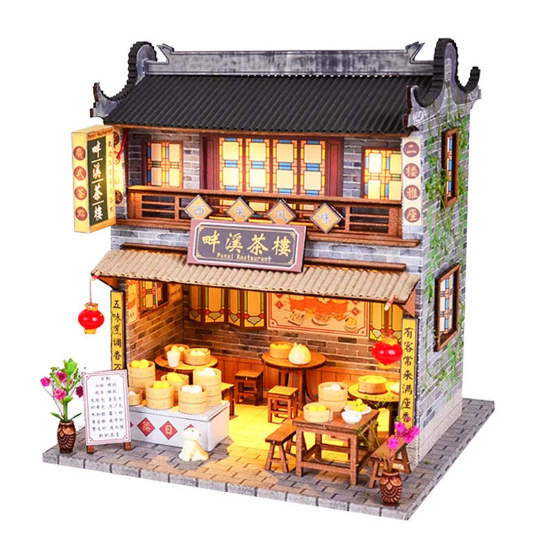 Book Nook Japon Ruelle Miniature Kit Bois
