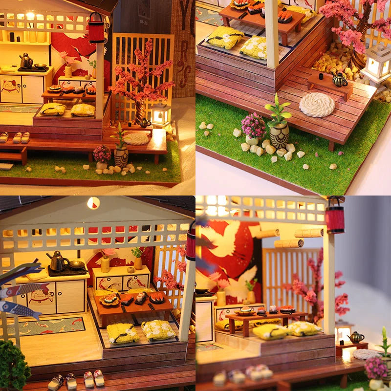 Book Nook Japon Sushi Maquette Lumineuse