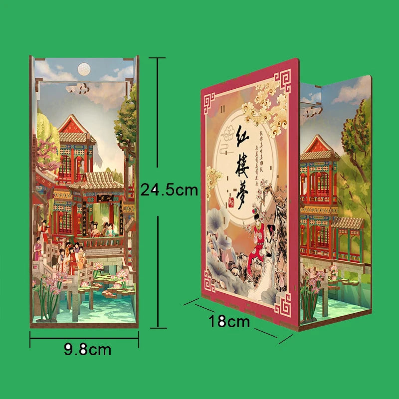 Book Nook Japon DIY Miniature Bois