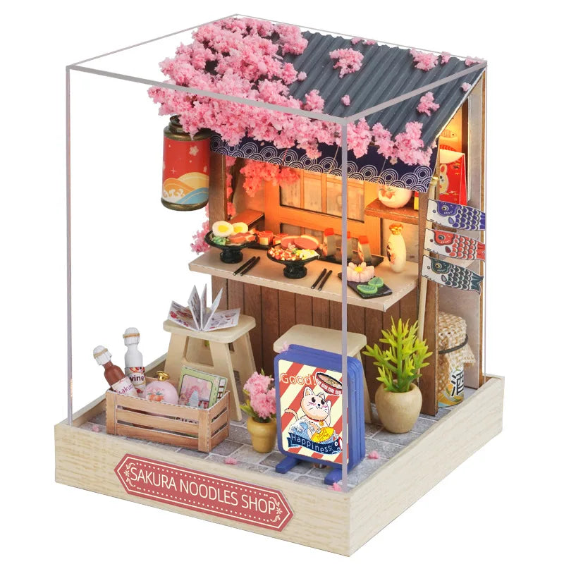 Book Nook Japon DIY Miniature Lumineux